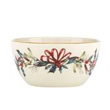 Lenox Winter Greetings 5 Bowl Red & Green