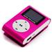 Andoer Portable MP3 Player with LCD Screen Metal Clip-on Design Rose Red