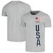 Men's Heather Gray Team USA Flag Five Rings T-Shirt