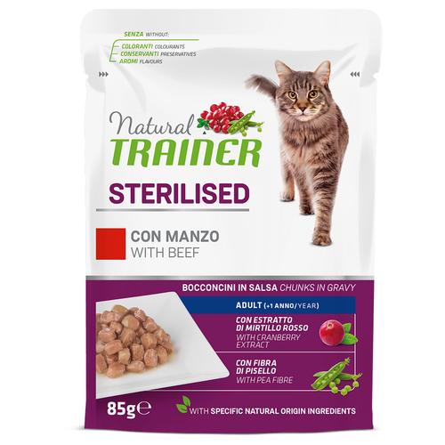 24x 85g Natural Trainer Adult Sterilised Rind Katzenfutter nass