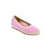 Wide Width Women's The Franny Slip On Flat by Comfortview in Mauve Dot (Size 10 W)