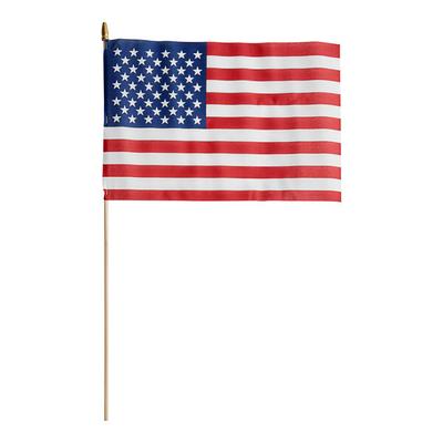Valley Forge 12" x 18" Polycotton United States of America Stick Flag - 12/Pack
