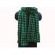 Men Scarf/ Check Striped Greenand Black Scarf/Cotton For Him/ Unisex Gift Ideas