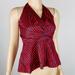 Anthropologie Tops | Anthropologie Odille Red Gray Striped Women's Halter Top Size 4 | Color: Gray/Red | Size: 4