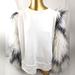 Zara Sweaters | Funky Faux Fur Zara Oversized Sweater Off White And Black Medium. | Color: Black/White | Size: M