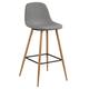 Clearance - Wilma Calle Light Grey Fabric Barstool (Sold in Pairs)