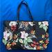 Nine West Bags | Nine West Black, Floral Tote Bag | Color: Black/White | Size: Os