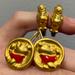Disney Jewelry | 2 Pair Of Vintage Disney Winnie The Pooh Gold Tone Matte Finish Earrings | Color: Gold | Size: Os