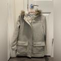 J. Crew Jackets & Coats | J.Crew Faux Fur Hooded Winter Coat Size 4 | Color: Gray | Size: 4