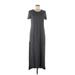 Express Casual Dress - Maxi: Gray Marled Dresses - Women's Size Medium