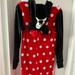 Disney Intimates & Sleepwear | Euc Disney Minnie Mouse W/Bow Onesie Sleepwear Size Small But Easily Fits Medium | Color: Black/Red | Size: S