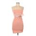 Blue Blush Casual Dress - Bodycon: Pink Print Dresses - Women's Size Medium