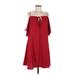 Nicole by Nicole Miller Cocktail Dress - Popover: Red Dresses - Women's Size 8