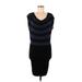 Express Casual Dress - Bodycon Cowl Neck Short sleeves: Black Print Dresses - Women's Size Medium