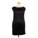 Newport News Casual Dress - Sheath: Black Jacquard Dresses - Women's Size 18