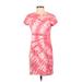 Gap Casual Dress - Sheath High Neck Short sleeves: Pink Tie-dye Dresses - Women's Size Small