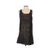 Blu Pepper Casual Dress - Shift: Black Grid Dresses - Women's Size Small