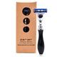 Parker Deluxe Gillette Mach 3 Compatible Razor For a Close Shave – Premium Black Resin Handle with Chrome Trim – One Gillette Mach 3 Triple Blade Cartridge Included