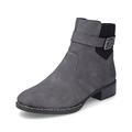 Rieker Women Ankle Boots 73454, Ladies Ankle Boots,Low Boots,Half Boots,Bootie,Flat,Grey (grau / 45),36 EU / 3.5 UK