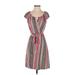 Laundry by Design Casual Dress - Wrap: Red Plaid Dresses - Women's Size Small