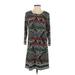 BCBGMAXAZRIA Casual Dress - Shift: Black Tweed Dresses - Women's Size Small