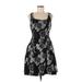 Prabal Gurung Collective Casual Dress - A-Line Square Sleeveless: Black Floral Dresses - Women's Size 8