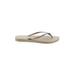 Havaianas Flip Flops: Tan Solid Shoes - Women's Size 37 - Open Toe