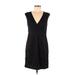 Ann Taylor LOFT Casual Dress - Sheath: Black Solid Dresses - Women's Size 6