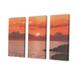 Design Art Ocean Dreams Serene Sunset Over Quiet Ocean - Meadow Wall Art Prints Set Canvas in White | 28 H x 36 W x 1 D in | Wayfair PT90688-3P