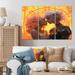 Design Art Funky Love Celebration I - Couple Canvas Print Set Metal in Black/Orange | 32 H x 48 W x 1 D in | Wayfair PT89462-3PXL