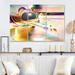 Design Art Escaping The Edge Multicolor 90S Beyond Geometry - Modern Geometric Wall Art Living Room Set Metal | 32 H x 48 W x 1 D in | Wayfair