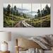 Design Art Green Forest Olympic National Park III - Landscapes Wall Art Print - 5 Equal Panels Canvas in Gray/Green | 28 H x 60 W x 1 D in | Wayfair