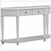 Think Urban Retro Circular Curved Design Console Table w/ Open Style Shelf en Frame & Legs Two Top Drawers-33.5" H x 52" W x 13" D in Gray | Wayfair
