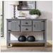 Think Urban Solid Wood Sideboard Console Table w/ 2 Drawers & Cabinets & Bottom Shelf | 33.07 H x 48.03 W x 13.87 D in | Wayfair