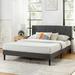 Wade Logan® Corsi Tufted Platform Bed Upholstered/Metal/Polyester in Gray | 12 H x 60.04 W x 80.67 D in | Wayfair 63017A82F38E48368BEA35ABB27B4754