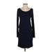 Banana Republic Factory Store Casual Dress - DropWaist: Blue Solid Dresses - Women's Size Small