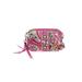 Vera Bradley Leather Crossbody Bag: Pink Floral Motif Bags