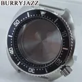 BURRYJAZZ-Boîtier de Montre en Acier Inoxydable, Noir, Bleu, Vert, Orange, Bague Argentée, 44mm,