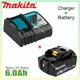 Makita-Chargeur de batterie outil de charge avec port USB 100% original 6 0 Ah 18V Eddie ion