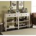Wood Console Table Sofa Table with 2 Tier Open Storage Shelves & 4 Drawers, Livingroom Side Table Entryway Table
