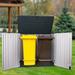 4.3 in. x 2.4 in. Trash Can Storage, Horizontal Plastic Storage Shed