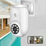 Ersazi Wireless Indoor Camera Wireless Cameras Outdoor Indoor Security Outdoor 1080P Color Night Vision Wifi Security Camera Motion Detection 2-Way Talk Ip54 Camera In Clearance White