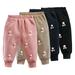 KYAIGUO 6M-4Y Girl Boy Jogger Pants Casual Athletic Solid Jogger Trousers Winter Fleece Elastic Pants for Baby Newborn