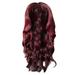 Beauty Clearance Under $15 Wig Women S Wine Red Long Curly Hair Large Wave Wig Headcover 65Cm Red Free Size