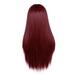 Beauty Clearance Under $15 Fashion Lady Long Straight Hair Wine Red Wig Mechanism Rose Net Red