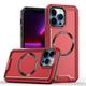 Designed for iPhone 14 Case Dual Layer Heavy Duty Tough Rugged Light Weight Compatible with MagSafe Rugged Military Grade Drop Protection Cover For iPhone 14 - 6.1 Red