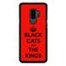 Keep Calm Love Black Cat Case Custom Funny Quote Case Cover For Samsung Galaxy S23 Ultra S23+ S22 Plus S21 FE