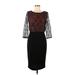 THML Casual Dress - Sheath: Black Jacquard Dresses - Women's Size Medium