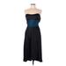 Nicole Miller Collection Casual Dress - Party: Black Color Block Dresses - Women's Size 6