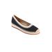 Extra Wide Width Women's The Franny Slip On Flat by Comfortview in Black (Size 8 1/2 WW)